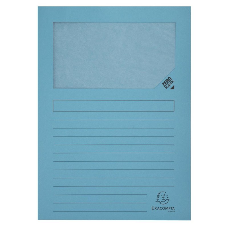 Lot de 10 chemises à fenêtre Forever en carte recyclée, format 22 x 31 cm. Solution éco-responsable en couleurs assorties pour un classement organisé avec identification rapide.